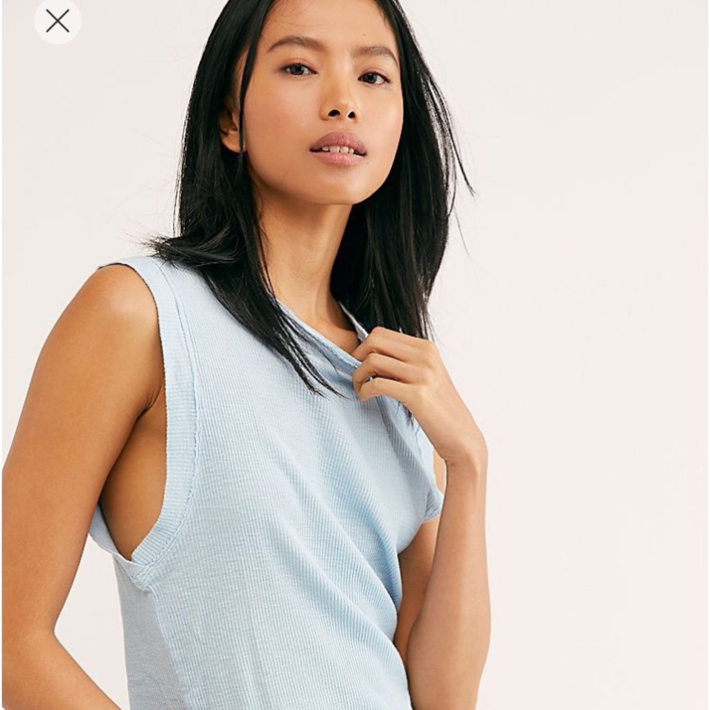 Free People Georgie Muscle Tank in Spring Frost